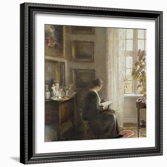 Reading by a Sunny Window-Carl Holsoe-Framed Giclee Print