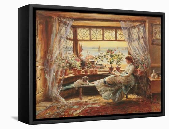 Reading by the window, Hasti-Charles James Lewis-Framed Stretched Canvas