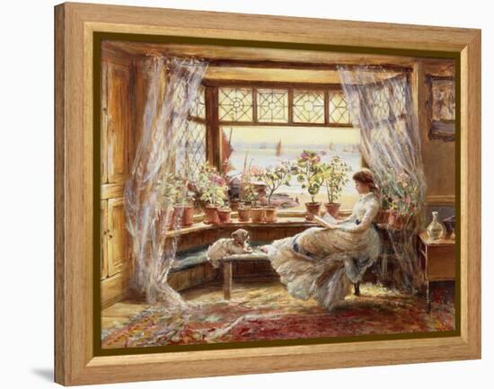 Reading by the Window, Hastings-Charles James Lewis-Framed Premier Image Canvas