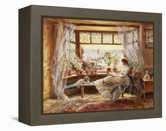 Reading by the Window, Hastings-Charles James Lewis-Framed Premier Image Canvas