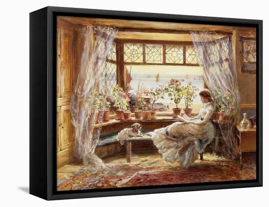 Reading by the Window, Hastings-Charles James Lewis-Framed Premier Image Canvas