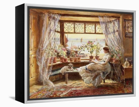 Reading by the Window, Hastings-Charles James Lewis-Framed Premier Image Canvas