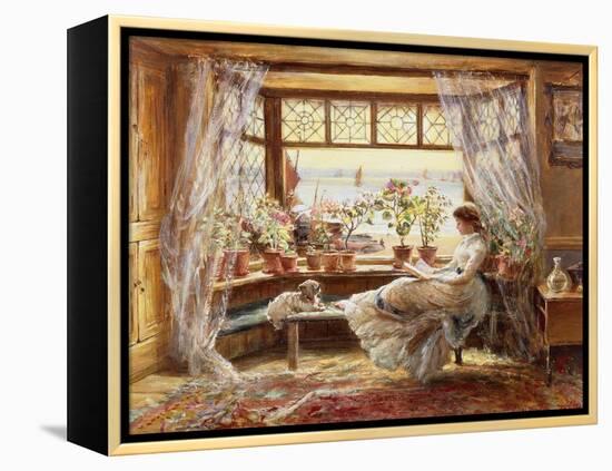 Reading by the Window, Hastings-Charles James Lewis-Framed Premier Image Canvas