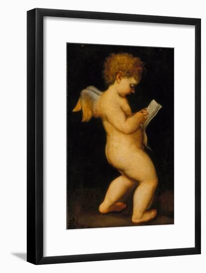 Reading Cherub-Antonio Allegri da Correggio (After)-Framed Giclee Print