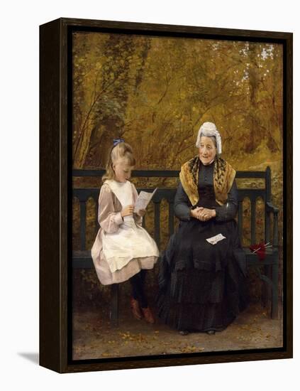 Reading for Grandmother-James Hayllar-Framed Premier Image Canvas