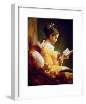 Reading Girl, 1776-Jean-Honoré Fragonard-Framed Giclee Print