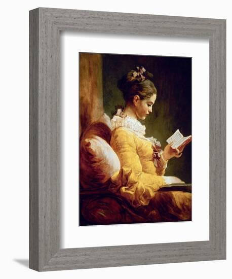 Reading Girl, 1776-Jean-Honoré Fragonard-Framed Giclee Print