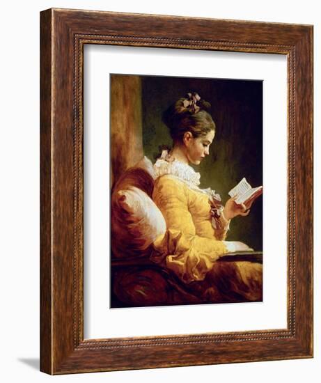 Reading Girl, 1776-Jean-Honoré Fragonard-Framed Giclee Print