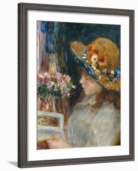 Reading Girl, 1886-Pierre-Auguste Renoir-Framed Giclee Print