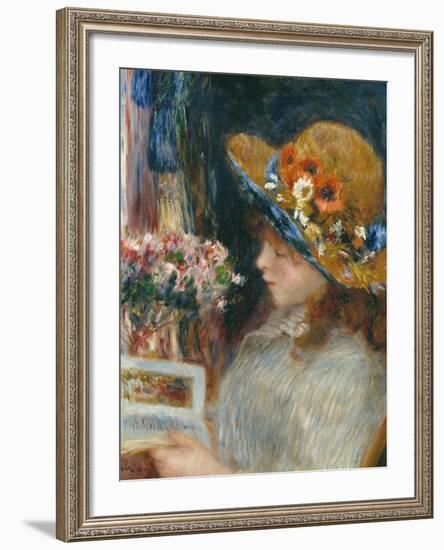 Reading Girl, 1886-Pierre-Auguste Renoir-Framed Giclee Print