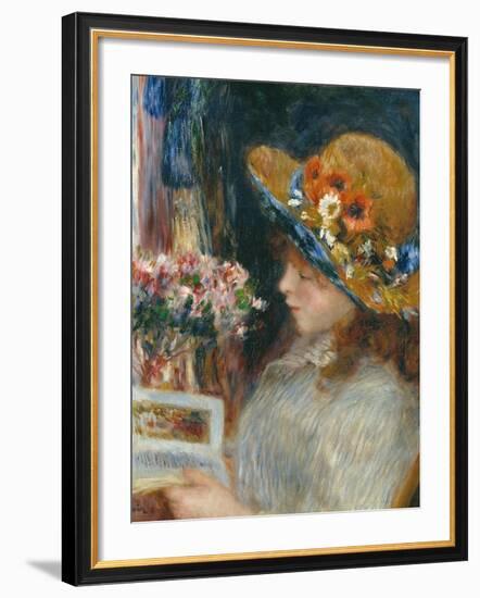 Reading Girl, 1886-Pierre-Auguste Renoir-Framed Giclee Print