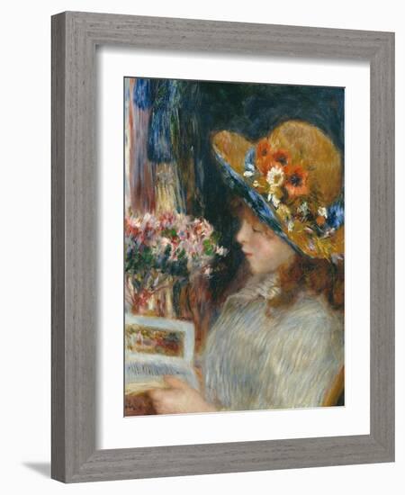 Reading Girl, 1886-Pierre-Auguste Renoir-Framed Giclee Print