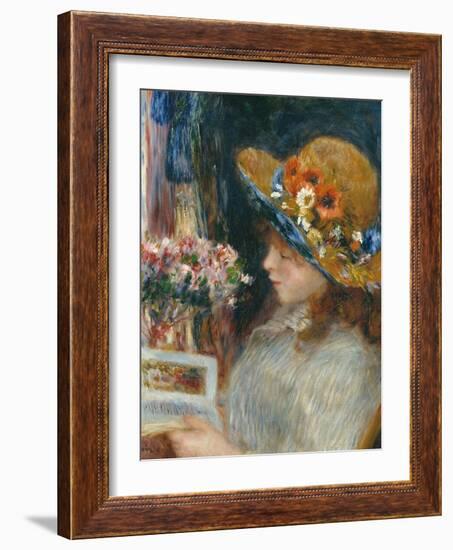 Reading Girl, 1886-Pierre-Auguste Renoir-Framed Giclee Print