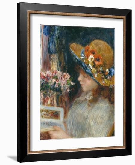 Reading Girl, 1886-Pierre-Auguste Renoir-Framed Giclee Print