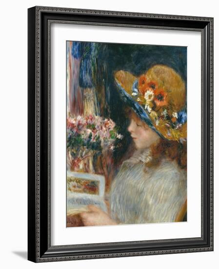 Reading Girl, 1886-Pierre-Auguste Renoir-Framed Giclee Print