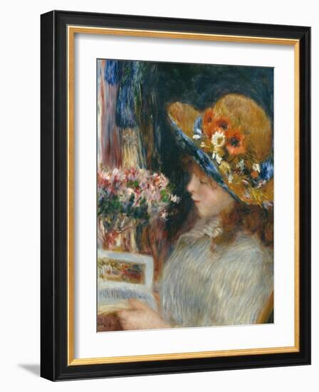 Reading Girl, 1886-Pierre-Auguste Renoir-Framed Giclee Print