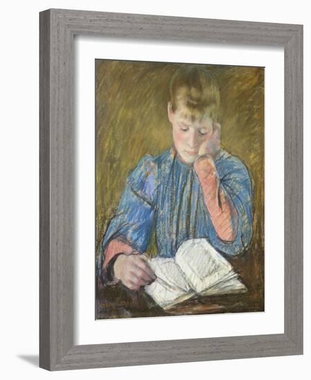 Reading Girl, 1894-Mary Cassatt-Framed Giclee Print