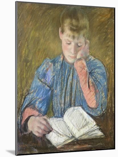 Reading Girl, 1894-Mary Cassatt-Mounted Giclee Print