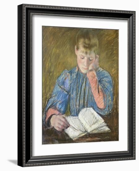 Reading Girl, 1894-Mary Cassatt-Framed Giclee Print