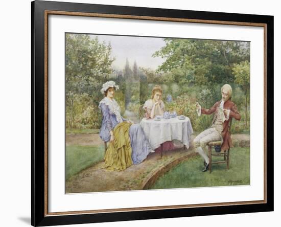 Reading in the Garden-William A. Breakspeare-Framed Giclee Print