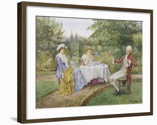 Reading in the Garden-William A. Breakspeare-Framed Giclee Print