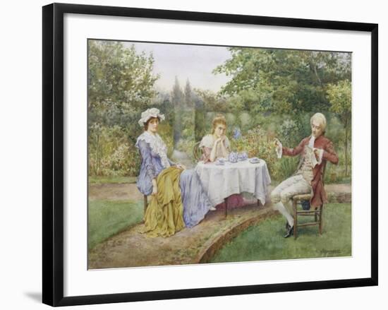 Reading in the Garden-William A. Breakspeare-Framed Giclee Print