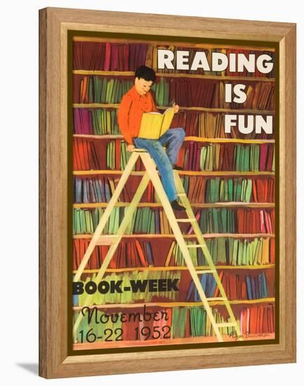 Reading Is Fun Poster-Roger Duvoisin-Framed Premier Image Canvas