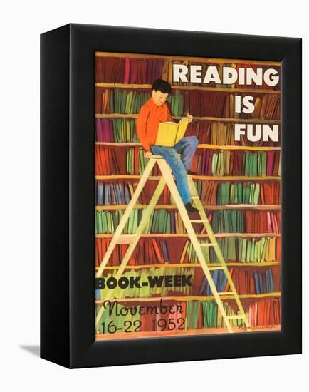 Reading Is Fun Poster-Roger Duvoisin-Framed Premier Image Canvas