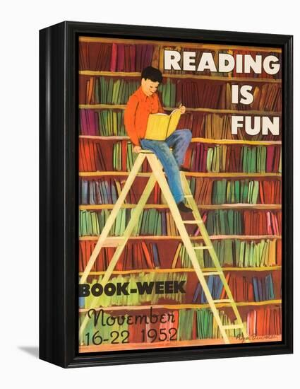 Reading Is Fun Poster-Roger Duvoisin-Framed Premier Image Canvas