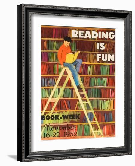 Reading Is Fun Poster-Roger Duvoisin-Framed Giclee Print