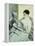 Reading "Le Figaro"-Mary Cassatt-Framed Premier Image Canvas