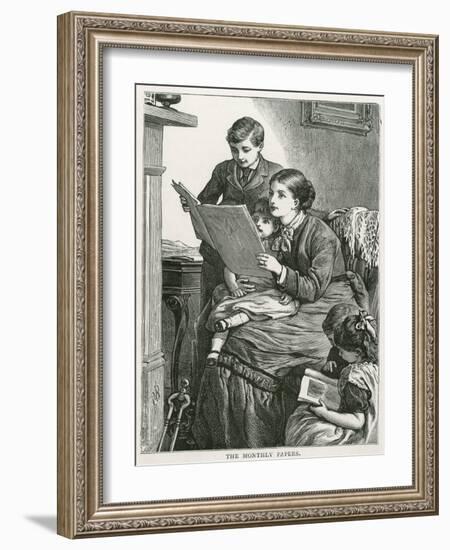 Reading Newspaper-Robert Barnes-Framed Art Print