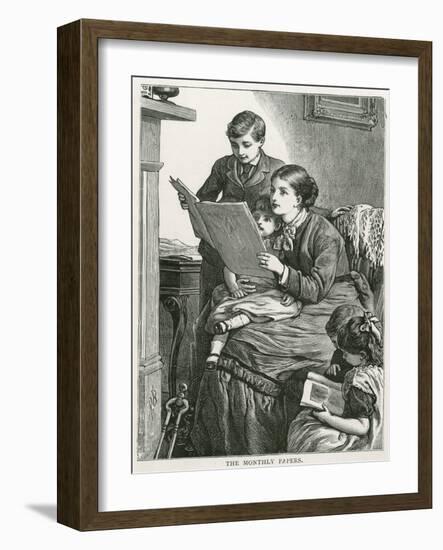 Reading Newspaper-Robert Barnes-Framed Art Print