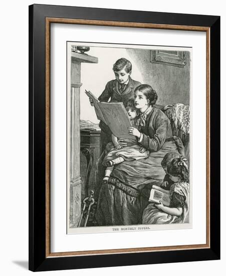 Reading Newspaper-Robert Barnes-Framed Art Print