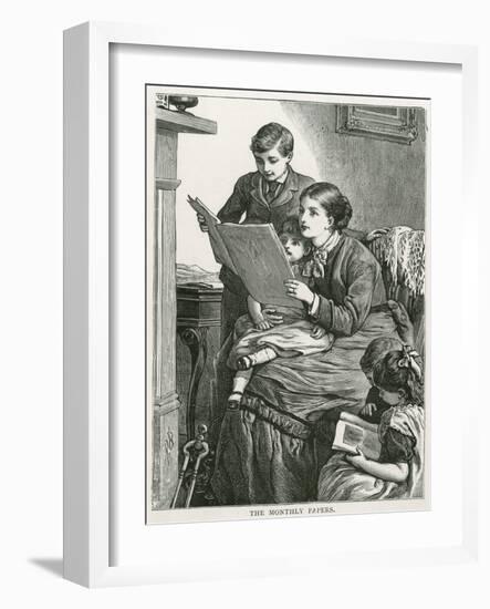 Reading Newspaper-Robert Barnes-Framed Art Print