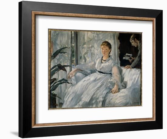 Reading Painting by Edouard Manet (1832-1883) 1865 Sun. 0,6X0,73 M Paris, Musee D'orsay-Edouard Manet-Framed Giclee Print