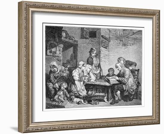 Reading the Bible, 1885-FV Martens-Framed Giclee Print