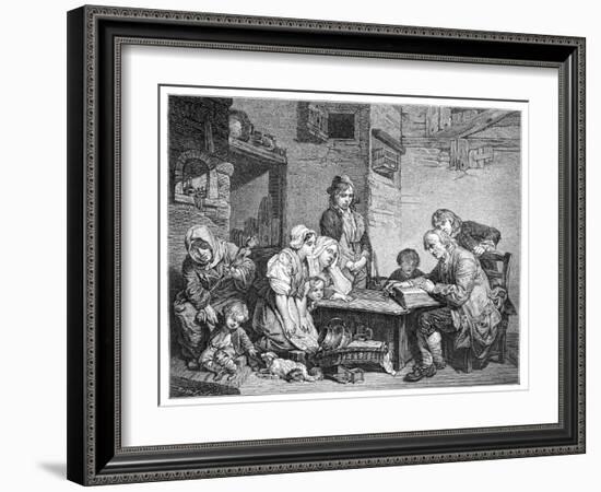 Reading the Bible, 1885-FV Martens-Framed Giclee Print