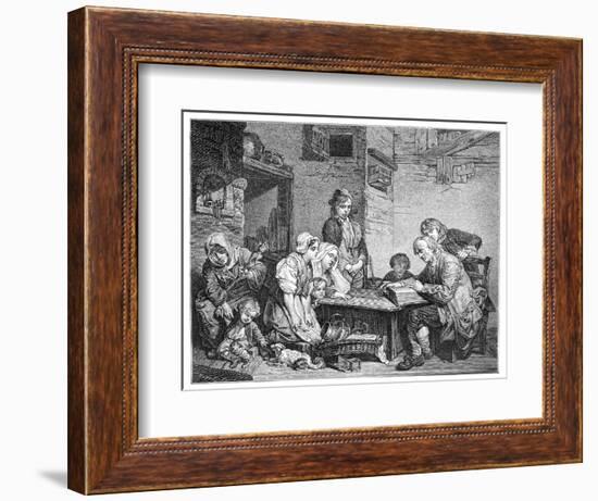 Reading the Bible, 1885-FV Martens-Framed Giclee Print