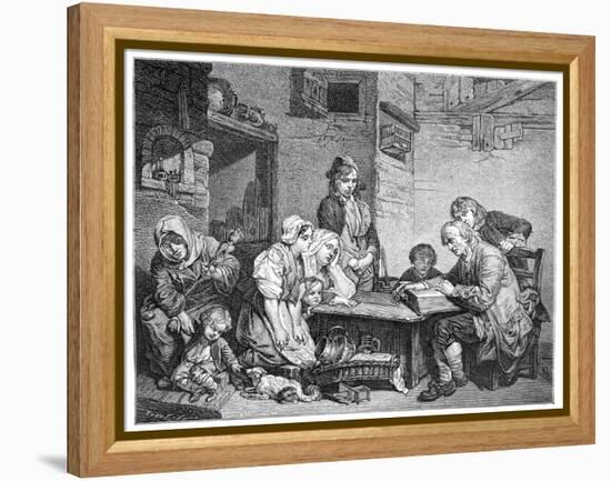 Reading the Bible, 1885-FV Martens-Framed Premier Image Canvas