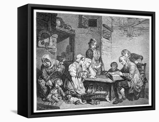 Reading the Bible, 1885-FV Martens-Framed Premier Image Canvas