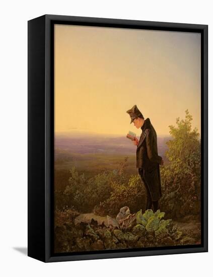 Reading the Breviary, the Evening-Carl Spitzweg-Framed Premier Image Canvas