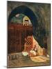 Reading the Koran in a Mosque, Cairo, Egypt, 1928-Louis Cabanes-Mounted Giclee Print