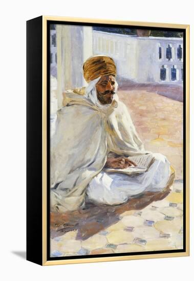 Reading the Koran-Ulpiano Checa Sanz-Framed Premier Image Canvas