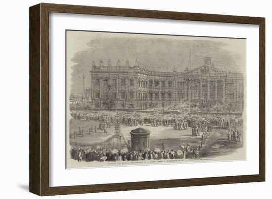 Reading the Queen's Proclamation at Calcutta-null-Framed Giclee Print