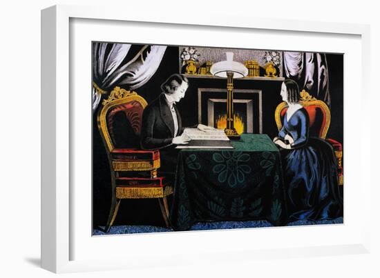 Reading the Scriptures-Currier & Ives-Framed Giclee Print