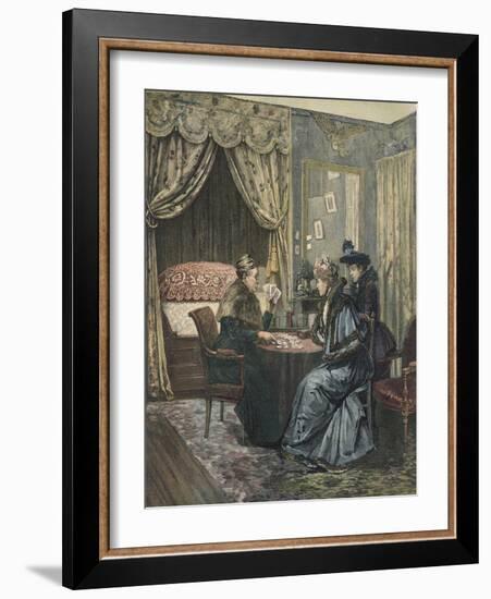 Reading the Tarot Cards-null-Framed Art Print