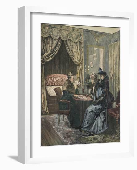 Reading the Tarot Cards-null-Framed Art Print