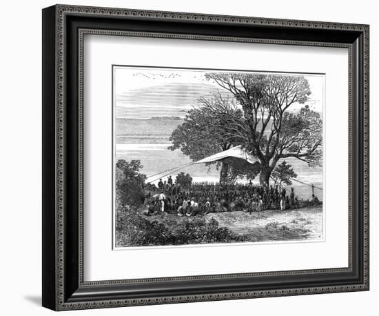 Reading the Ultimatum on the Banks of the Tugela, the Zulu War in the South, 1879-null-Framed Giclee Print