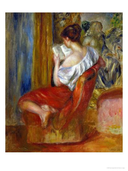 Reading Woman Circa 1900 Giclee Print Pierre Auguste Renoir